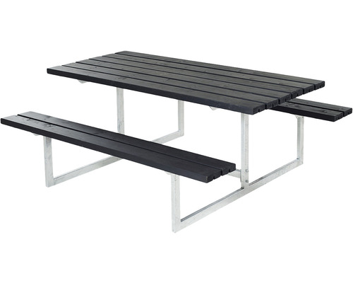 Picknickbord PLUS Basic trä/stål 177cm svart
