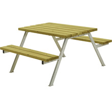 Picknickbord PLUS Alpha trä/stål 118cm tryckimpregnerat-thumb-0