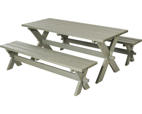 Picknickbord PLUS Nostalgi trä 177cm gråbrun