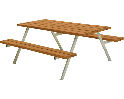 Picknickbord PLUS Alpha trä/stål 177cm teakfärgat