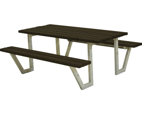 Picknickbord PLUS Wega trä/stål 177cm svart