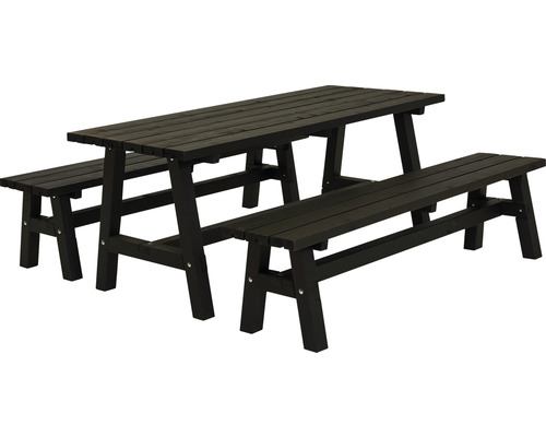 Picknickbord PLUS Country trä 177cm svart