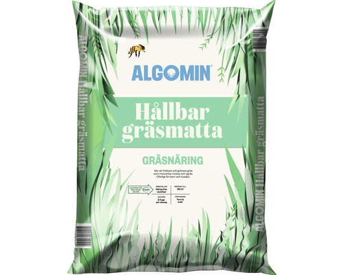 Gräsmattegödsel ALGOMIN Hållbar Gräsmatta KRAV 5kg Algomin Hållbar gräsmatta gräsnäringsförpackning