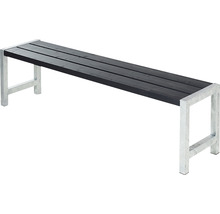 Bänk med träsits och metallram