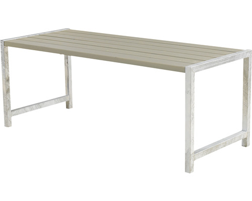 Trädgårdsbord PLUS trä/stål 186cm gråbrun