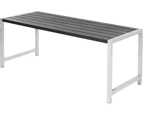 Trädgårdsbord PLUS trä/stål 186cm svart