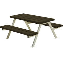 Picknickbord av trä och metall för utomhusbruk