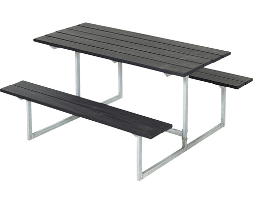 Picknickbord PLUS Basic Junior trä/stål 110cm svart