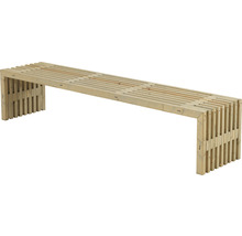 Träbänk med ribbad sits för utomhusbruk