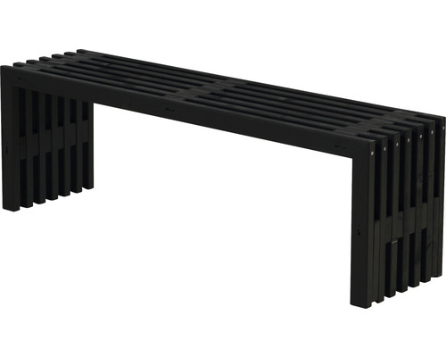 Trädgårdsbänk PLUS Rustik design trä 138x36cm svart