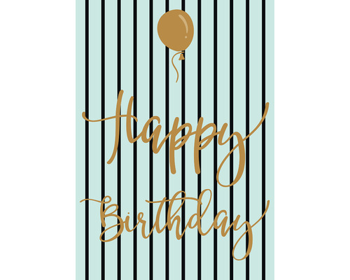 Vykort Happy birthday luftballong Vykort Happy birthday luftballong