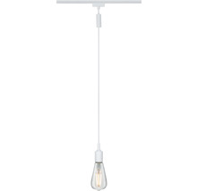 Vit hänglampa med glödlampa