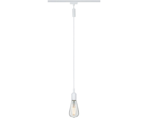 Vit hänglampa med glödlampa