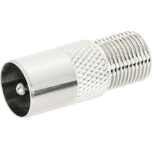 Koaxialkontakt av metall för antennkabel