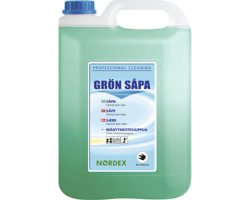 Dunk med grönsåpa för professionell rengöring