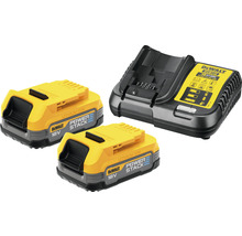 DeWalt batterisats med laddare och två 18 volts batterier