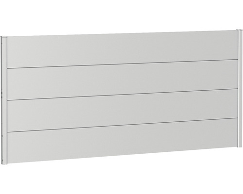 Skärmvägg BIOHORT aluminium 200x90cm silver-metallic