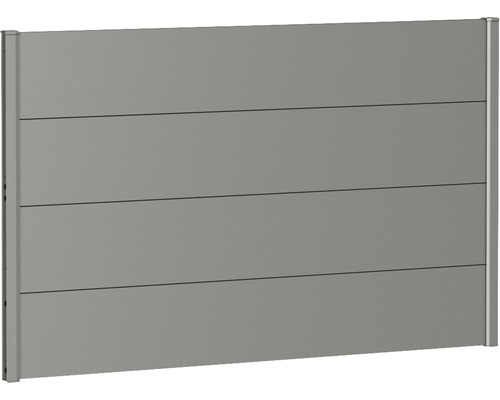 Skärmvägg BIOHORT aluminium 150x90cm kvartsgrå-metallic Synskyddsskärm gjord av paneler