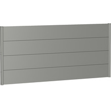 Staketselement av aluminium med horisontella paneler