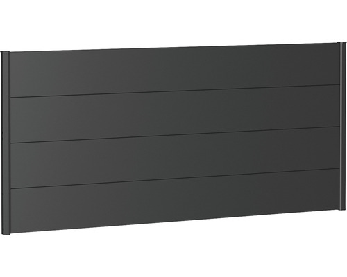 Skärmvägg BIOHORT aluminium 200x90cm mörkgrå-metallic Sichtskyddsstaket av aluminium