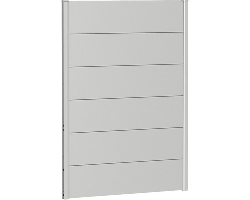Skärmvägg BIOHORT aluminium 100x135cm silver-metallic Ssynskyddselement av aluminium med horisontella lameller