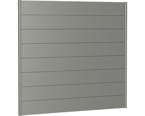 Skärmvägg BIOHORT aluminium 200x180cm kvartsgrå-metallic