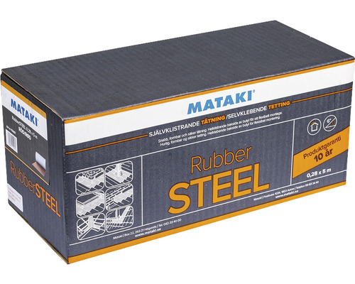 Förpackning Rubber Steel tätning från Mataki, självhäftande