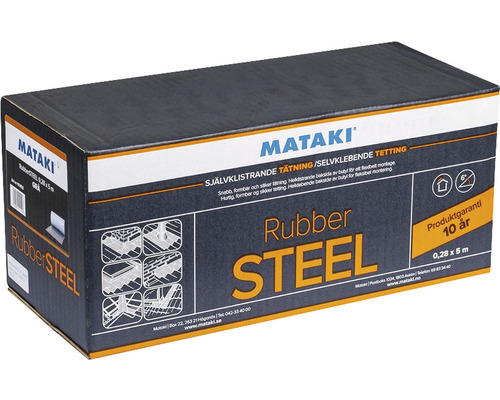 Mataki Rubber Steel tätningsband, självhäftande, i förpackning
