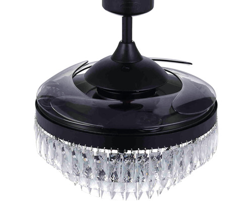 Takfläkt med kristallhängen