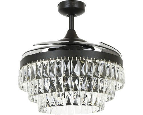 Takfläkt med kristalldekoration