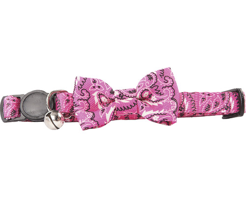 Katthalsband med rosett rosa 30cm