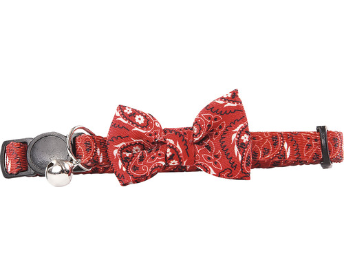 Katthalsband med rosett röd 30cm