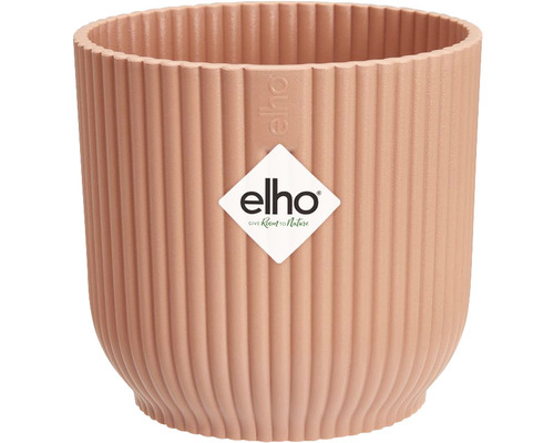 Räfflad blomkruka med Elho-logotyp