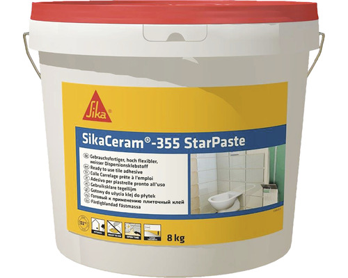 Kakellim färdigblandat SIKA SikaCeram-355 StarPaste 8kg Sika Ceram 355 StarPaste kakelfix i hink, 8 kg