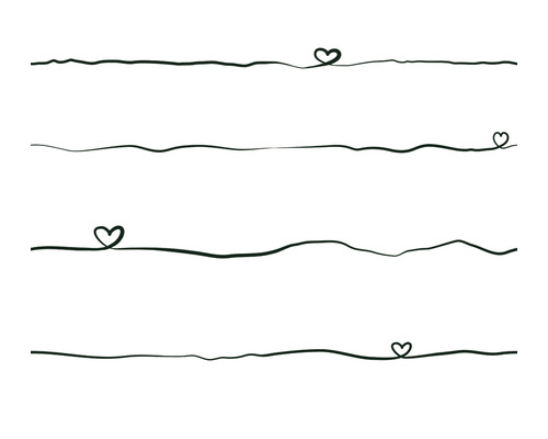 Tapet A.S. CRÉATION Hjärta svart/vit 10,05x0,53m