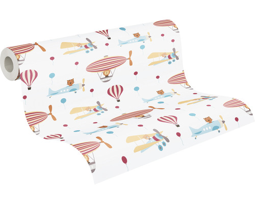 Tapetrulle med flygplans- och luftballongmönster