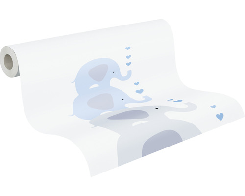 Tapetrulle med elefantmotiv och hjärtan