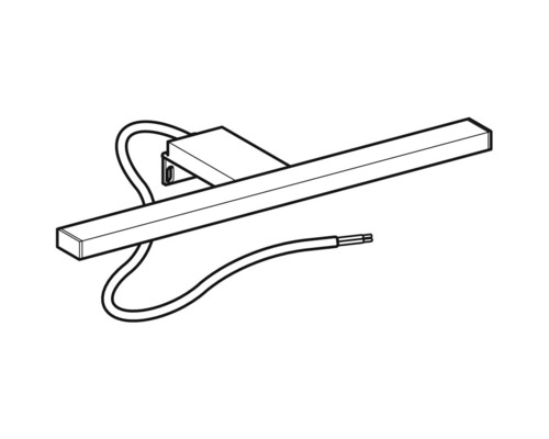 Vägglampa med rektangulär skärm och kabel