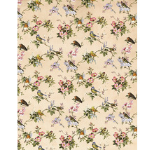 Tapet med fågel- och blomstermönster