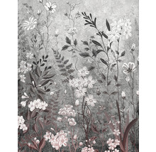 Tapet med blommönster på texturerad bakgrund