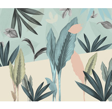 Illustration av olika tropiska blad