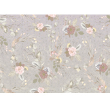 Blommig tapet med blomdesign