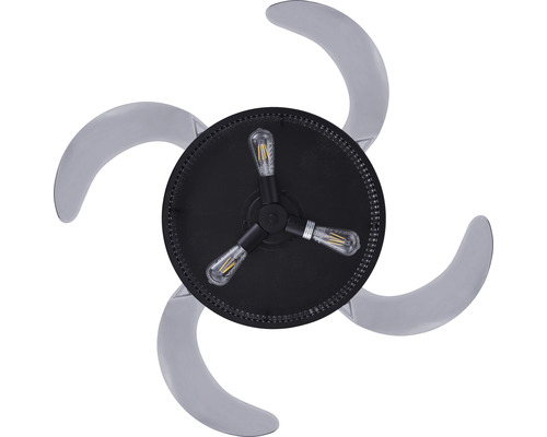 Takfläkt med tre lampor och fyra blad