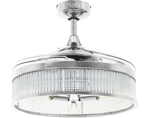 Takfläkt med lampor och klara dekorativa element