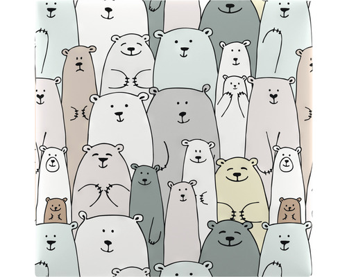 Dekorativ platta med björnmönster