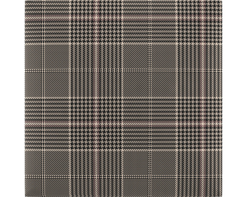 Mönstrat tyg med hundtandsmönster och rutor.
