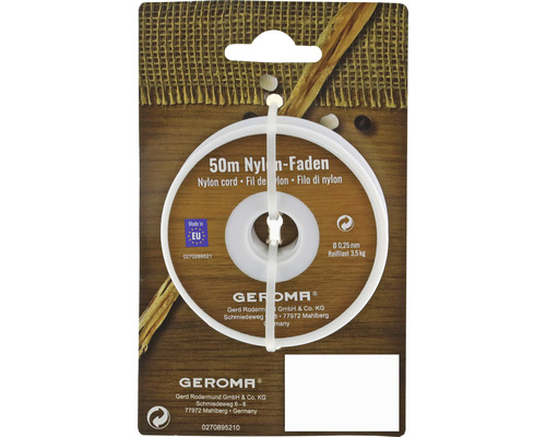 Spole med 50 meter nylontråd