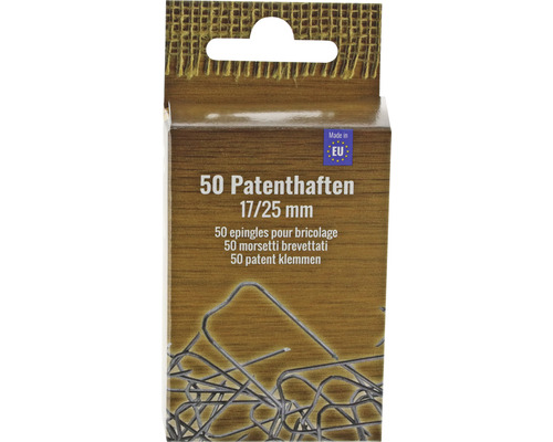 Förpackning med 50 patentklämmor, 17/25 mm