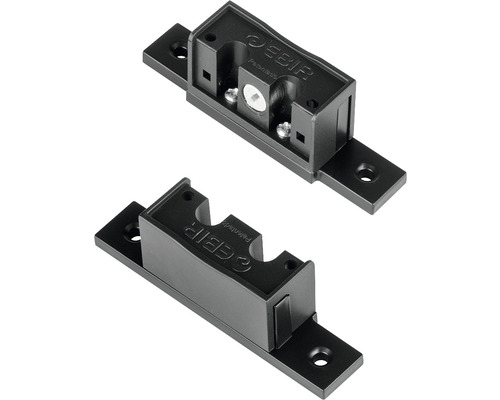 Två svarta EBIR-kabelhållare