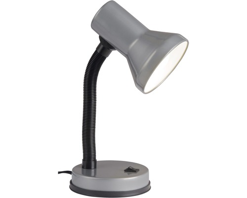 Grå skrivbordslampa med flexibel hals